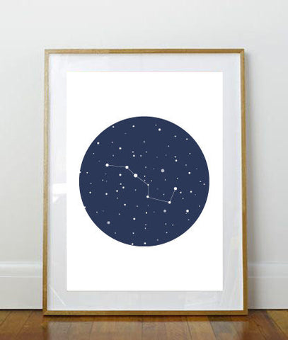 Big Dipper Art Print // Art Print // 8x10 Print // 8 x 10 // Wall Decor // Home Decor // Constellation // Space // Big Dipper // Stars //