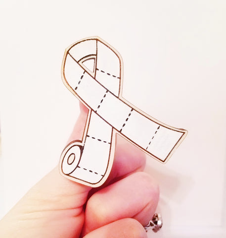 Toilet Paper Ribbon Lapel Pin