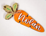 Custom Wooden Carrot Nametags