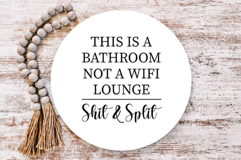 Engraved Funny Bathroom Sign // Shit and Split // Internet Cafe Bathroom Sign // Bathroom Humor // Engraved Wooden Sign // Funny Sign