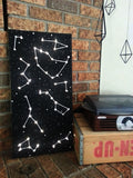 12" x 24" Lighted Constellation Wall Art // Constellation Canvas Painting // Universe Wall Art // Universe // Night Light // Nursery Decor