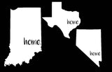 Custom State Decal //  "home." Car Decal // Vinyl Decal,  Car Sticker // State Decal // Car Decal // Vinyl Decal // Car Accessories //