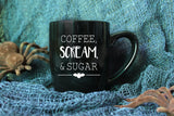 Coffee, Scream, & Sugar Coffee Mug // Halloween Mug // Fall Mug  // Vinyl Mug // Autumn Mug