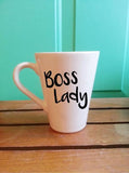 Boss Lady Mug // Boss Lady // Vinyl Mug // Boss Mug // Funny Mug // Coffee Mug // Coffee Cup // Vinyl Coffee Cup //
