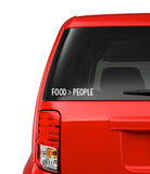 Food > People Decal // Car Decal // Wall Decal // Computer Decal // Vinyl Decal // Custom Decal // Funny // Permanent Vinyl // Food