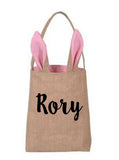 Custom Easter Bunny Tote Bag // Easter Egg Basket // Custom Tote // Custom Name Tote // Gift for Child // Easter Bunny // Bunny Tote